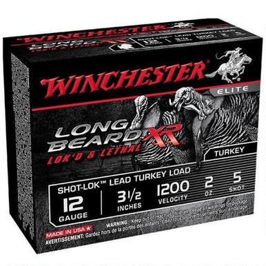Winchester Ammo STLB12L5 Long Beard XR Shot-Lok 12 Gauge 3.50" 2 oz 5 Shot 10 Per Box/ 10 Case
