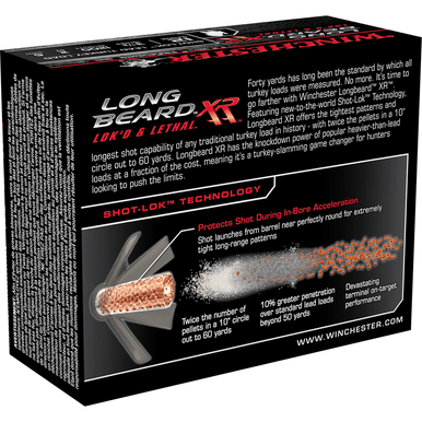Winchester Ammo STLB12L6 Long Beard XR Shot-Lok 12 Gauge 3.50" 2 oz 6 Shot 10 Per Box