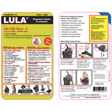 Maglula Armalite AR10B GenII LULA 7.62 / .308 Magazine Loader Polymer Black
