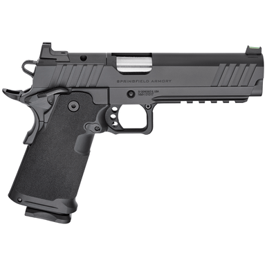 Springfield Armory 1911 DS Prodigy Pistol, 5" Barrel Black Cerakote Optic Ready/Serrated Carbon Steel Slide Black Cerakote Polymer Grip Ambidextrous 10+1rd 9mm - PH9119AOSLC