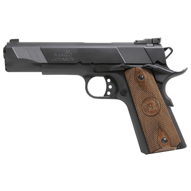 Iver Johnson Arms Eagle 1911 A1 Pistol, 5" Black Steel Barrel Matte Blued Serrated Steel Slide & Frame w/Beavertail Dymondwood Walnut Grip 9+1rd 9mm Luger - EAGLE9