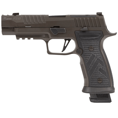 Sig Sauer P320 AXG Legion Pistol, 3.90" Black Carbon Steel Barrel Legion Gray Cerakote Optic Ready/Serrated Stainless Steel Slide&Frame w/Beavertail&Picatinny Rail Legion Gray AXG Grip Full Size Frame 10+1 9mm - 320AXGF9LEGIONRXX10