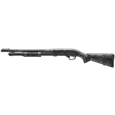 Winchester Repeating Arms SXP Defender Shotgun, 18" Forged Carbon Hydrodip Steel Barrel Forged Carbon Hydrodip Aluminum Alloy Receiver Fixed Forged Carbon Hydrodip Synthetic Stock Invector-Plus Cylinder Choke 5- 2.75" Shells 20Gauge - 512457695