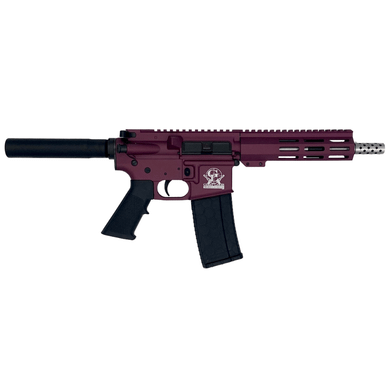Great Lakes Firearms AR-15 Tactical Pistol, 7.50" Stainless Threaded Barrel 7.13" M-LOK Handguard Black Cherry Cerakote Aluminum Picatinny Rail Receiver Black Synthetic Buffer Tube Mil-Spec Grip Right Hand 30+1rd 223 Wylde - GL15223SSPCHY