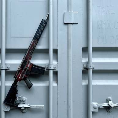Great Lakes Firearms AR-15 Freedom Series Rifle, 16" Black Nitride Threaded Barrel American Flag Battleworn Cerakote Aluminum Receiver w/Picatinny Rail M-LOK Handguard Black Polymer Stock Mil-Spec Grip 30+1rd 223 Wylde - GL15223FAMF