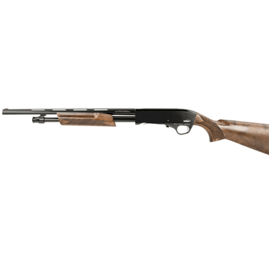 TriStar Cobra III Field Shotgun, 18.50" Black Vent Rib Barrel 3" Chamber Black Steel Receiver Fixed Walnut Stock Right Hand Pump Youth 5+1rd 410 Gauge - 23144