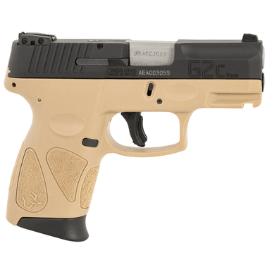 Taurus PT111 G2C Compact 9MM Pistol, 3.2 Barrel, Two 12rd Mags, FDE Frame, Black Slide