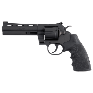 Colt Mfg PYTHONBM5RNS Python 357 Mag/38 Special 6 Shot 5" Matte Blued Vent Rib Carbon Steel Barrel, Cylinder & Frame, Black Rubber Grip, Exposed Hammer