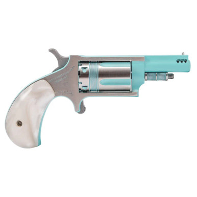 North American Arms 22MPB Iris undefined 22 Mag 5 Shot 1.63" Turquoise Cerakote Ported Barre Matte Stainless Steel Frame