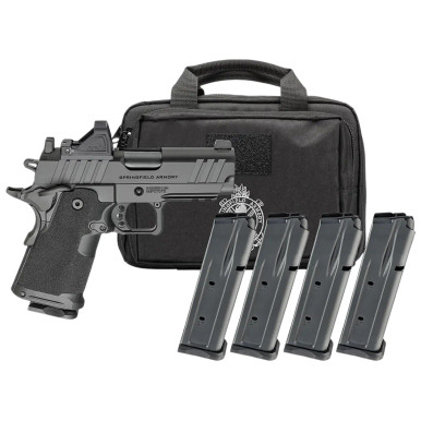 Springfield Armory 1911 DS Prodigy Gear Pac 9mm Luger 15+1 3.50" Black Melonite Match Grade Barrel, Optic Ready