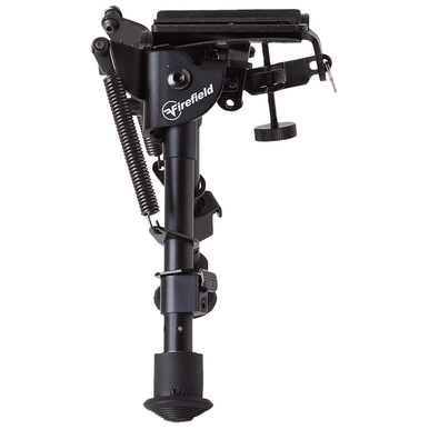 Firefield FF34023 Compact Bipod 6-9" Black Aluminum Swivel Stud Attachment or Picatinny Rail (Adapter Included)