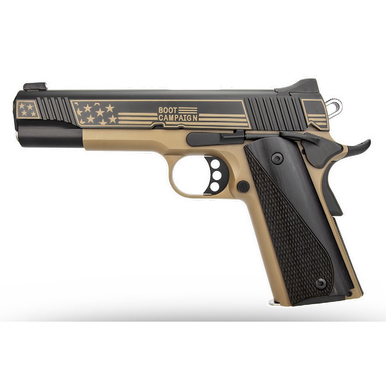 Kimber Mfg, Inc 3700896 1911 LW Boot Campaign Bundle 9mm Luger 7+1 5" Deep Crown Barrel, KimPro Black Stainless Steel Engraved