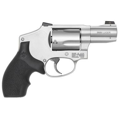 Smith & Wesson 14295 Model 940 J-Frame 9mm Luger 5 Shot 2.17" Stainless Steel Barrel, Cylinder & Frame, Black Hogue Rubber Grip
