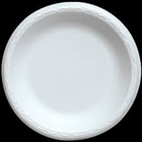   Sturdy foam dinnerware can hold a full portion of food without breaking or bending
    Features a smooth non-absorbent surface
    Ideal for hot or cold entrees
    Color: White
    Diameter: 9in
