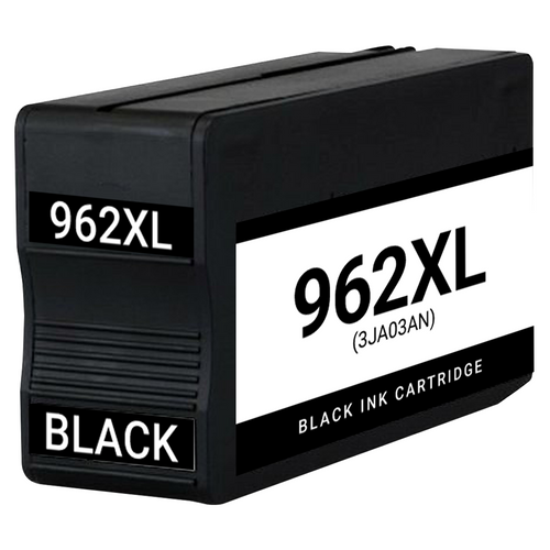 Remanufactured 962XL (3JA03AN) High Yield Black Ink Cartridge New Chip (shows ink level)