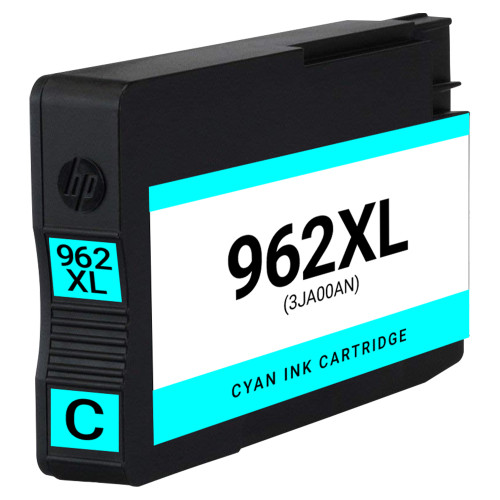 Remanufactured 962XL (3JA00AN) High Yield Cyan Ink Cartridge New Chip (shows ink level)