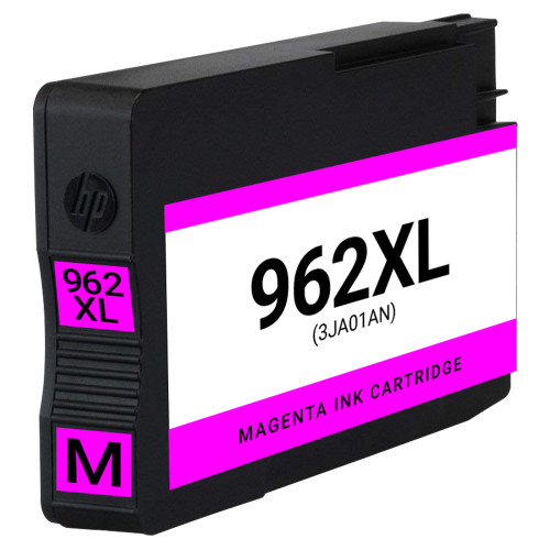 Remanufactured 962XL (3JA01AN) High Yield Magenta Ink Cartridge New Chip (shows ink level)