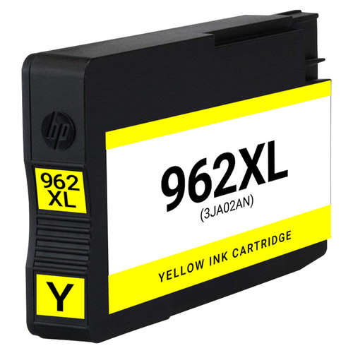 Remanufactured 962XL (3JA02AN) High Yield Yellow Ink Cartridge New Chip (shows ink level)