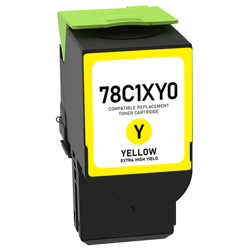 Lexmark 78C1XY0 Extra High Yield Yellow Remanufactured Toner Cartridge