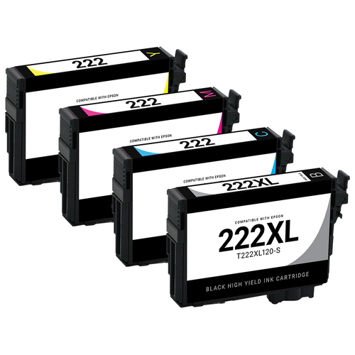 Epson T222 4 Pack H.Y Bxl CMY Remanufactured Ink Cartridge