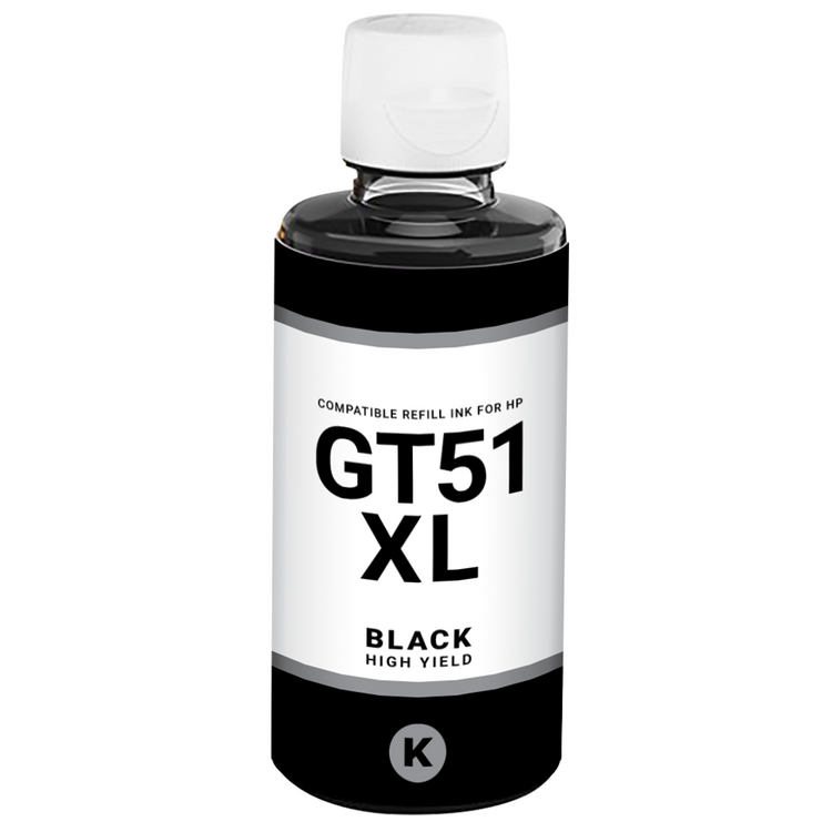 HP GT51XL (X4E40AA) Black Compatible Ink Bottle Vision Imaging