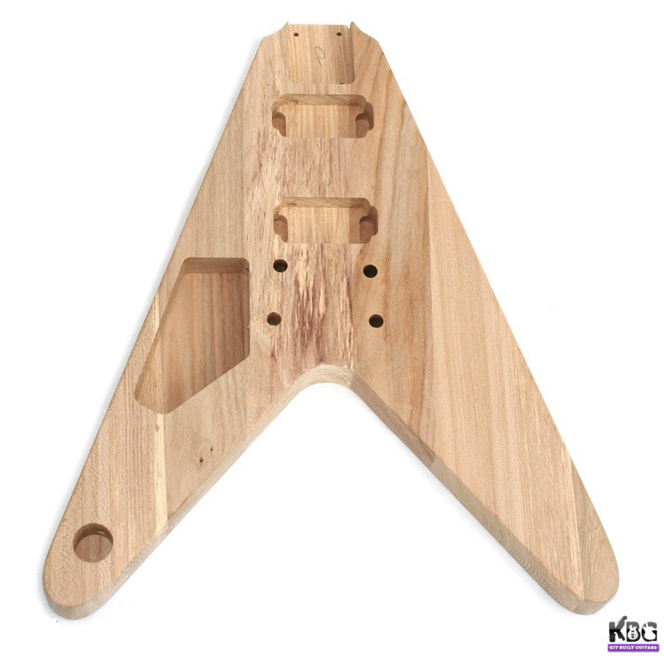 DIY flying V shaped electric guitar kit left handed