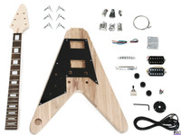 DIY Left Handed V Style Style Build Your Own Guitar Kit Ash Wood Body KBG-FLV DIY Left Handed V Style Style Build Your Own Guitar Kit Ash Wood Body KBG-FLV