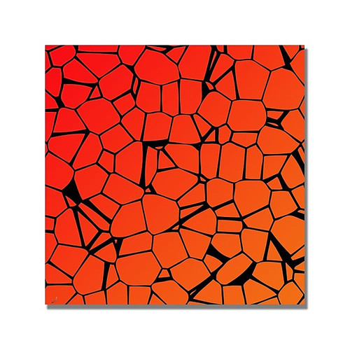Trademark Fine Art 'Crystals of Reds and Orange' Canvas Art 24x24 Inches (65dc8f80d5d0399c333adfe6_ud)