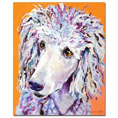 Trademark Global Pat Saunders White "Above the Standard" Canvas Art, 32" x 26" (65dc90cd00faa78082277352_ud)