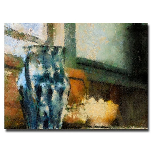 Trademark Fine Art Lois Bryan 'Still Life with Blue Jug' Canvas Art 30x47 Inches (65dc9237d5d0399c333ae78a_ud)