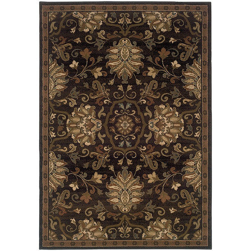 StyleHaven Transitional Traditional Polypropylene 7'8" X 10'10" Brown/Beige Area Rug (WHUD042G18X11L)