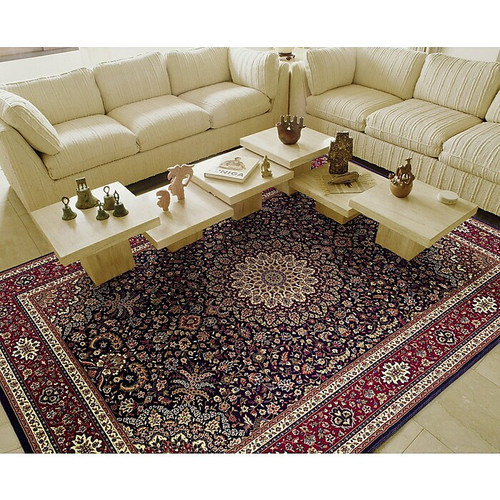StyleHaven Traditional Polypropylene 5'3" x 7'9" Blue/Red Area Rug  (WARI095B35X8L)
