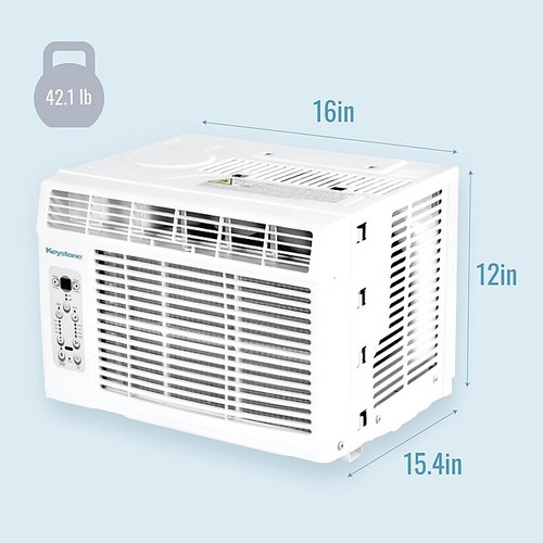 Keystone 5,000 BTU Window-Mounted Air Conditioner with Follow Me LCD Remote Control, white (KSTAW05CE)