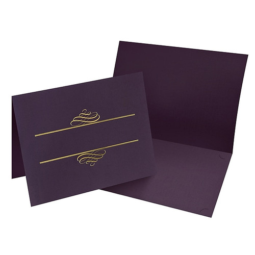 Masterpiece Studios Certificate Holders, 9.375" x 12", Plum, 5/Pack (903106)