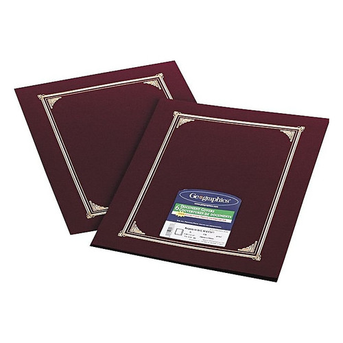 Geographics Linen Certificate Covers, 12-1/2" x 9-3/4", 6/Pack, Burgundy (65dc9805508e9476ea344bee_ud)