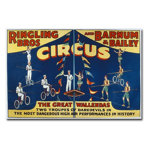 Trademark Fine Art 'Ringling Brothers and Barnam & Bailey Circus' Canvas Art 30x47 Inches (65dc996feed7ebf2f9335913_ud)
