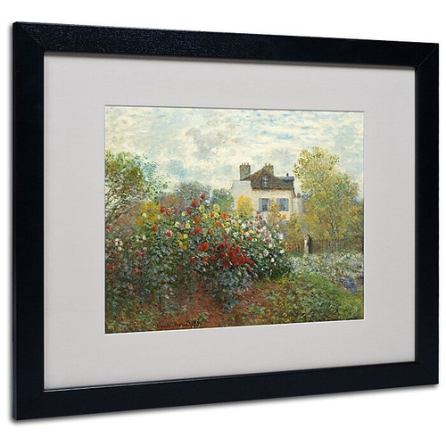 Trademark Fine Art 'The Artist's Garden' 16" x 20" Black Frame Art (65dc9a36eed7ebf2f9335b61_ud)