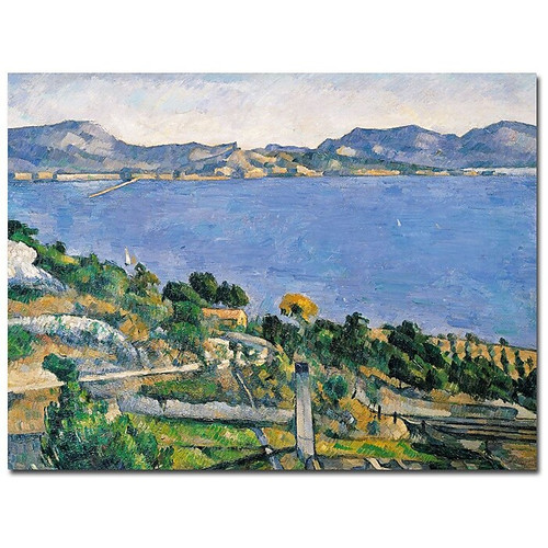 Trademark Fine Art Paul Cezanne 'The Little Bridge 1879' Canvas Art 35x47 Inches (65dc9a36eed7ebf2f9335b65_ud)