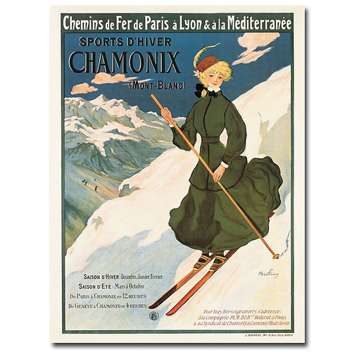 Trademark Fine Art SNF Routes to Chamonix 1910' Canvas Art 35x47 Inches (65dc9a49eed7ebf2f9335b83_ud)