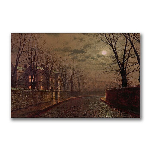 Trademark Fine Art John Grimshaw 'Moonlit Street Scene' Canvas Art 30x47 Inches (65dc9a5ceed7ebf2f9335bbb_ud)
