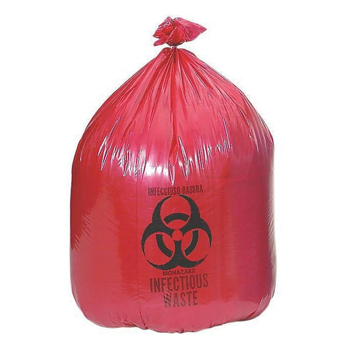 Medline Biohazard Liners; 4 gal, 17" L x 17" W, Red, 500/Pack (65dc9c29af17c320f2dd3e16_ud)