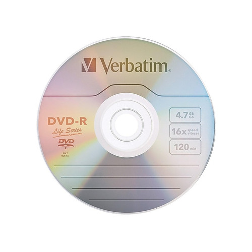 Verbatim Life Series 97177 16x DVD-R, Silver, 100/Pack (65dc9c42af17c320f2dd3e3d_ud)