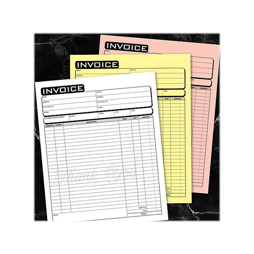 Cosco Business 3-Part Carbonless Invoices, 8.5" x 11", 50 Sets/Book (074006)