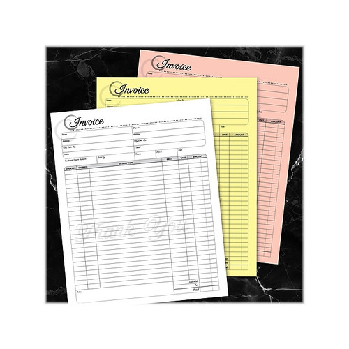 Cosco Artistic 3-Part Carbonless Invoices, 8.5" x 11", 50 Sets/Book (074004)