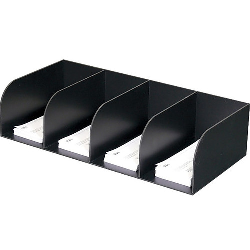 CONTROLTEK Counter Check Separator, 4 Compartments, Black (500070)