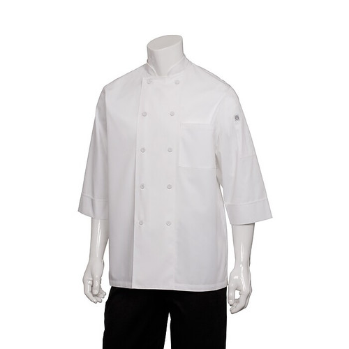 Chef Works® Basic 3/4 Sleeve Chef Coat, White, XL (65dc9efbc2a5d7a5e311e9e0_ud)