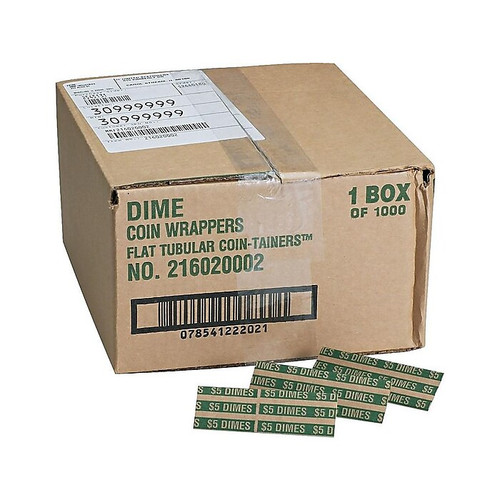 Pap-R Products Coin Wrappers, Green 1000/Box (30010)