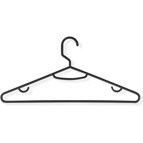 Honey-Can-Do Plastic Clothes Hangers, Black, 60/Pack (HNG-09049)