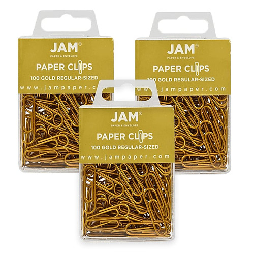 JAM Paper Small Paper Clips, 3 Packs of 100 (65dca338ad7e169ba9682457_ud)