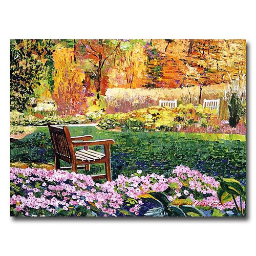 Trademark Fine Art 'Secret Garden Chair' 26" x 32" Canvas Art (65dca4b0f99b2575f686bc60_ud)